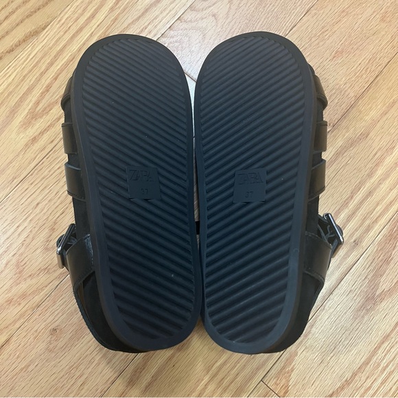 Zara Black Leather Fisherman Sandals - Picture 5 of 8